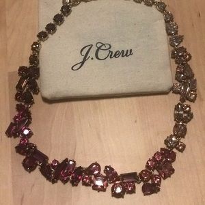 Mixed crystal statement necklace.